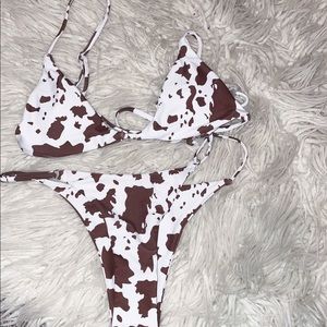 SHEIN Cow print bikini